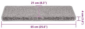 30 db szürke lépcsőszőnyeg 65 x 21 x 4 cm