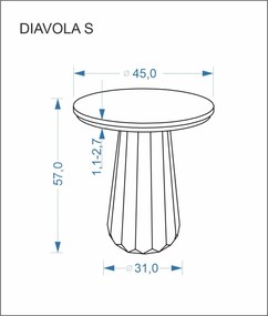 Diavola S dohányzóasztal travertin/dió
