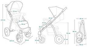 Lionelo - Babakocsi ANNET PLUS zöld