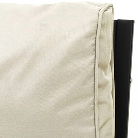 6 részes acél kerti ülőgarnitúra homokszínű párnákkal