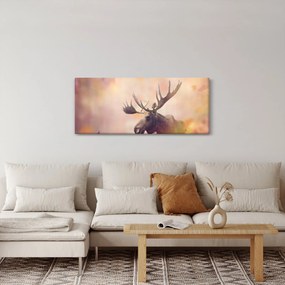 Kép - jávorszarvas az őszi levelekben (120x50 cm)