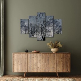Kép - Fa sziluettek levelekkel (150x105 cm)