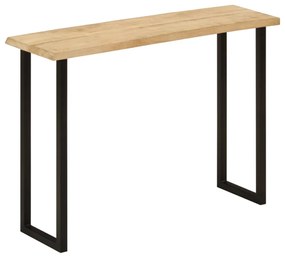 tömör mangófa konzolasztal természetes éllel 105 x 33 x 76 cm
