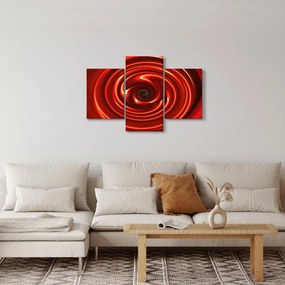 Absztrakt kép - piros spirál (90x60 cm)