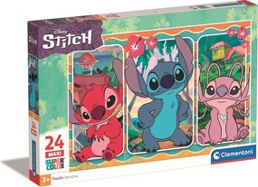 Disney Lilo és Stitch, A csillagkutya Evile 24 db-os maxi puzzle Clementoni