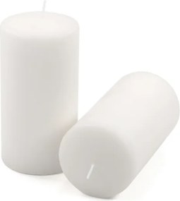 Oszlopgyertya szett 15 cm × Ø7.5 cm 4 db paraffinból fehér