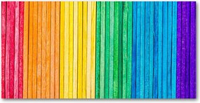 Konyhai panel Színes csíkok 100x50 cm Ragasztó