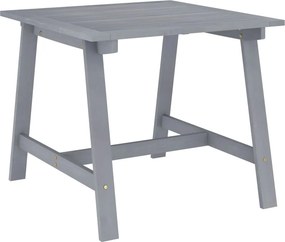 vidaXL szürke tömör akácfa kerti étkezőasztal 88 x 88 x 74 cm