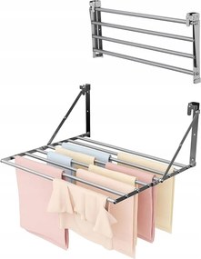 Összecsukható Fali Mosó-szárítógép 8 x 60 cm Rozsdamentes Acél Erős 12KG-IG