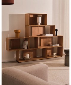 Natúr színű moduláris polcrendszer szett tölgyfa dekorral 9 db-os 202x114 cm Litto – Kave Home