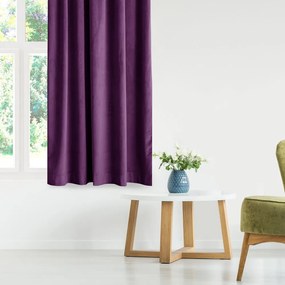 Lila bársony dimout (részleges sötétítő) függöny 140x270 cm Eyelets – Restilo