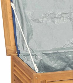 vidaXL tömör tíkfa kerti tárolóláda zsákkal 175 x 50 x 55 cm