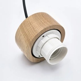 Csillár zsinóron HARMONY 1xE27/15W/230V átm. 25 cm fehér/tölgy