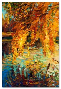 Gario Vászonkép Festett osz a tónál Méret: 60 x 90 cm
