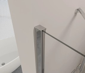 Erga Bern Dupla, zuhanykabin 2 szárnyas ajtókkal 90 (ajtó) x 100 (ajtó) x 195 cm, 6mm átlátszó üveg, króm profil, ERG-V02-BERN-D090D100-CL-CR