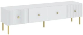 TV-állvány 180 cm, fehér VIENA LOWBOARD