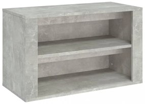 betonszürke szerelt fa cipőtartó 75 x 35 x 45 cm