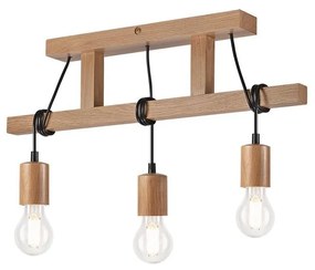 Csillár LEON 3xE27/60W/230V tölgy