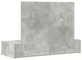 Fali Akasztós Sminkasztal Beton Szürke 100x40x70 cm