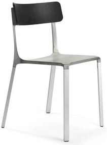 Ruelle design szék, aluminium, fekete