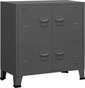 vidaXL antracitszürke acél ipari tárolószekrény 75 x 40 x 80 cm