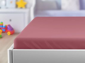 Jersey  régi rózsaszín lepedő gyerekágyhoz 70 x 140 cm