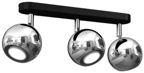 Spotlámpa COMET 3xGU10/8W/230V fekete/fényes króm