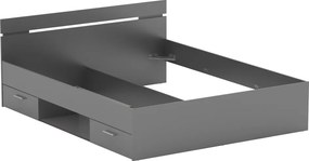 Ágykeret, 160x200, grafit, MICHIGAN NEW