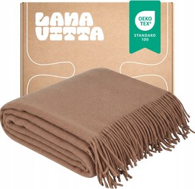 Gyapjú Takaró Meleg Gyapjú 100% Új-Zéland gyapjú Pléd Bézs 140х200 cm