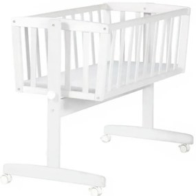 Fehér gurulós bölcső 40x90 cm – Roba