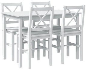vidaXL 5 darabos fehér étkezőgarnitúra
