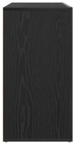 Oldalszekrény Fekete tölgy Szerelt fa 120 x 36 x 69 cm Tárolás