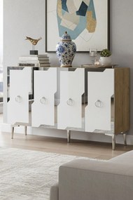 Seza 120 - Sapphire Oak, White, Silver
