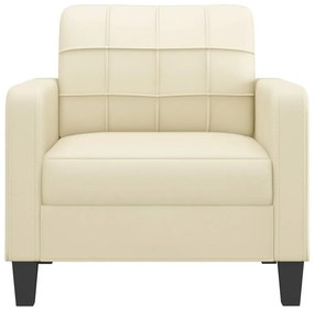 vidaXL krémszínű műbőr kanapéfotel 60 cm