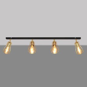 Spotlámpa TUBE 4xE27/15W/230V arany/fekete