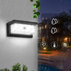 Kültéri Led Fali Lámpa Bejárati Ajtó Felett Mozgásérzékelővel Fehér Hideg