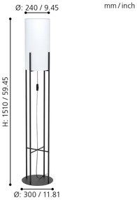 Eglo 43141 - Állólámpa GLASTONBURY 1xE27/60W/230V