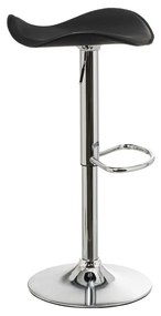 Fekete kárpitozott állítható magasságú bárszék szett 2 db-os (ülésmagasság 73 cm) – Casa Selección