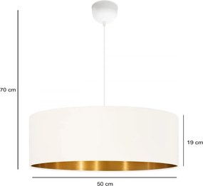 Opviq függőlámpa, krém-arany