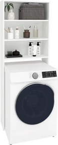 Fyn mosógép feletti polc, Fehér, 65 x 25 x 170 cm