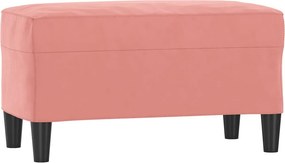 vidaXL rózsaszín bársony pad 70x35x41 cm