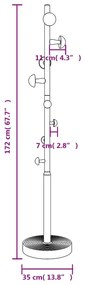 rózsaszínű porszórt vas ruhafogas 172 cm