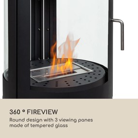 Blumfeldt Fiamme Circulo, etanol kandalló, rozsdamentes acél égő, 1,2 l, 4-5 ó égési idő