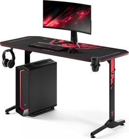 Gamer asztal 140 cm fekete: Diablo X-Mate 1400