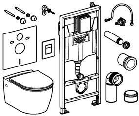 GROHE 103847SH00 - 5 az 1-ben SOLIDO 1,13 m tartós fehér