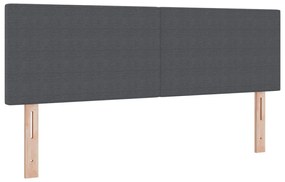 Box Spring Ágy Matraccal Sötét Szürke 160x200 cm Kordbársony Anyag