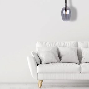 Csillár zsinóron LUGANO 1xE14/40W/230V szürke