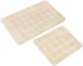 Krémszínű fürdőszobai kilépő szett 2 db-os 50x80 cm Kareli – Foutastic