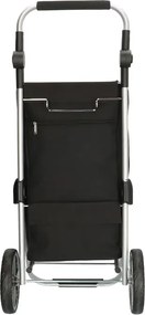 Fekete állítható bevásárlókocsi kerekeken „Hercules”