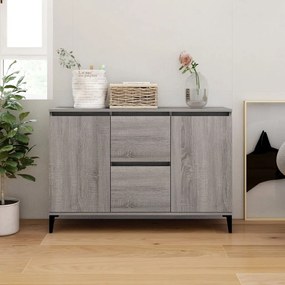 szürke sonoma színű szerelt fa tálalószekrény 102 x 35 x 70 cm